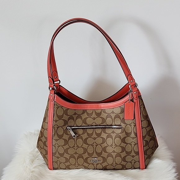 Coach Signature Kristy Shoulder Bag Coated Canvas - Picture 2 of 16